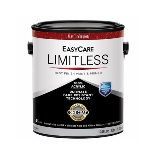 Gourmetgalley 1 gal EasyCare Limitless Exterior Latex House Flat Paint & Primer Pastel Base GO3847175 - main